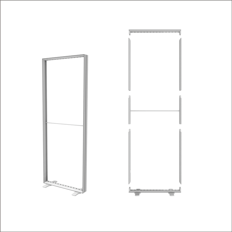 85 * 225cm الألومنيوم مربع ضوء LED داخلي للترقية